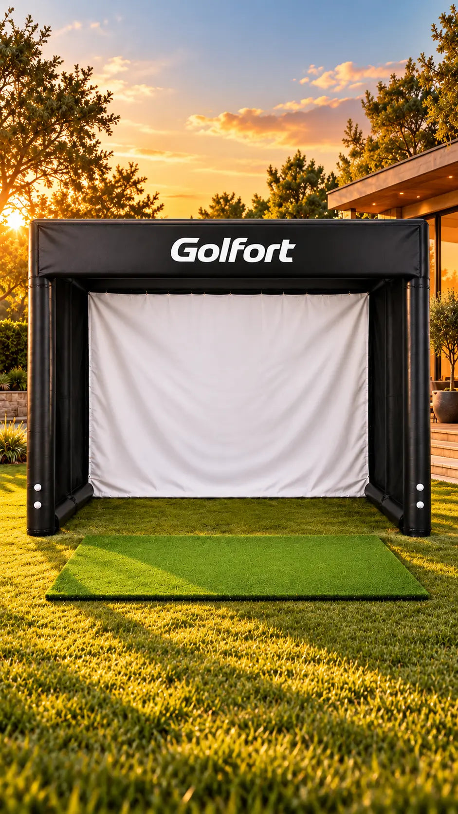 Set up in the backyard